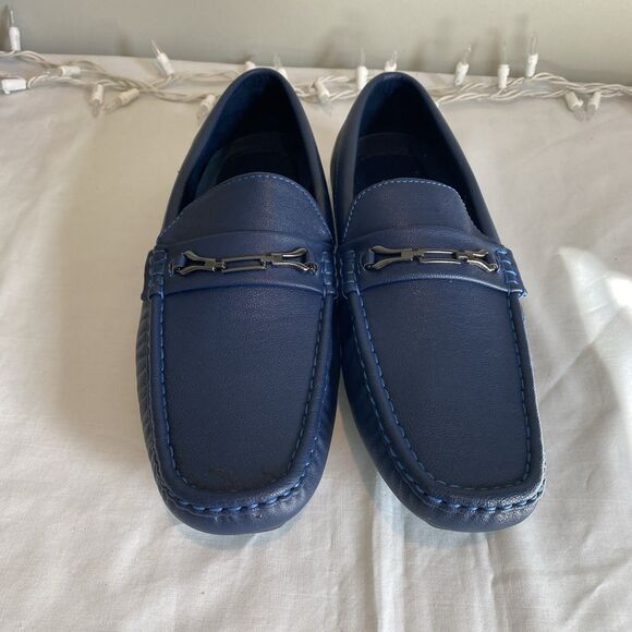 J’s Awake Blue Mens Loafers Electric Grandpa Rave Y2K Size 9 Owen-2 - Picture 7 of 7